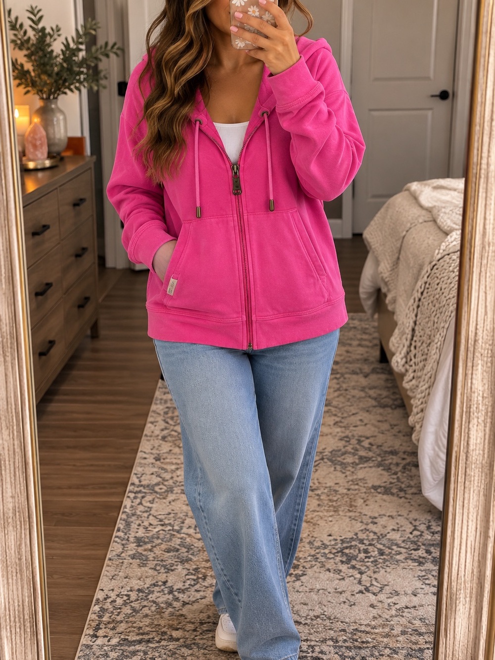 UGG Australia Sarasee Pink Full Zip Hoodie Jacket Women’s XL UA6155W Y2K